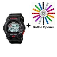 Casio G-Shock Digital Mens Black Tide Graph Watch G-7900-1DR Bottle Opener Bundle G-7900-1DR+BO by 45 