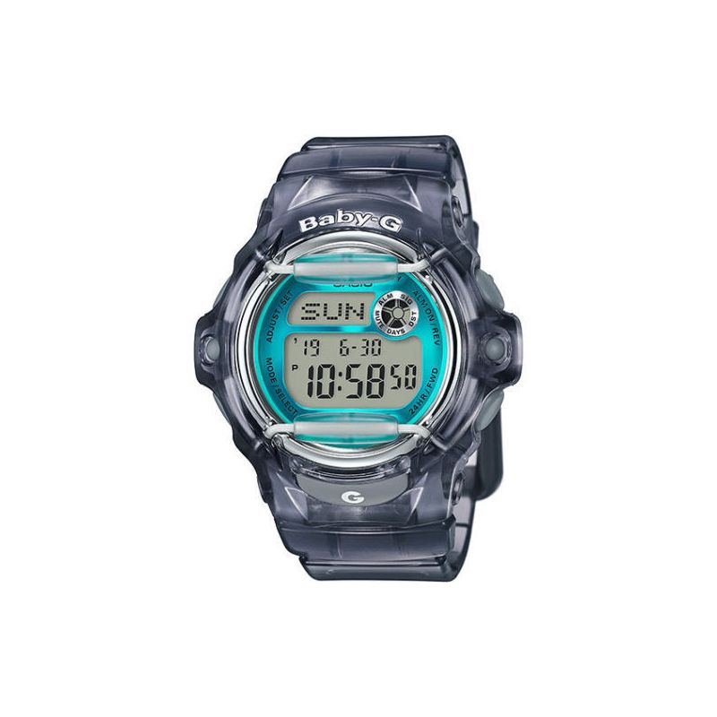 Casio Baby-G Female Beachside Grey / Blue Digital Watch BG169R-8B