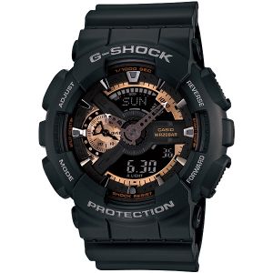 Casio G-Shock Ana/Digi Mens Black/Rose Gold Watch GA110RG-1A GA-110RG-1A GA-110RG-1ADR by 45 